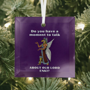 Funny Ancient UFO Annunaki Alien Ornament Aus Glas