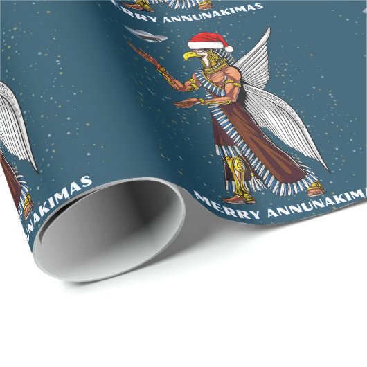 Funny Ancient UFO Annunaki Alien Weihnachten Geschenkpapier (Rolleneckpunkt)