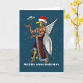 Funny Ancient UFO Annunaki Alien Weihnachten Karte (Gelbe Blume)
