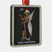 Funny Ancient UFO Annunaki Alien Weihnachten Ornament Aus Metall (Rechts)