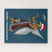 Funny Ancient UFO Annunaki Alien Weihnachten Puzzle (Horizontal)