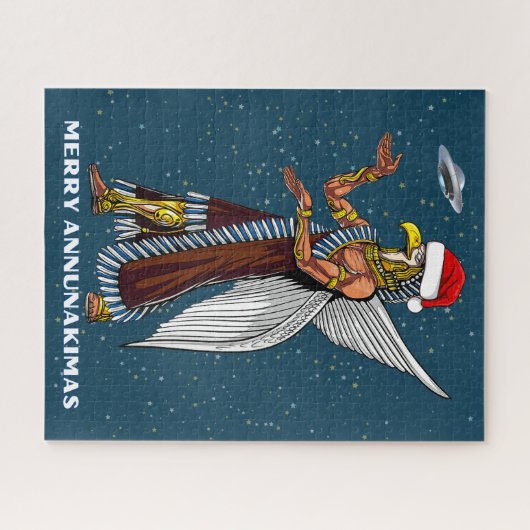 Funny Ancient UFO Annunaki Alien Weihnachten Puzzle (Horizontal)