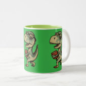 Funny and cute dino zweifarbige tasse (VorderseiteRechts)