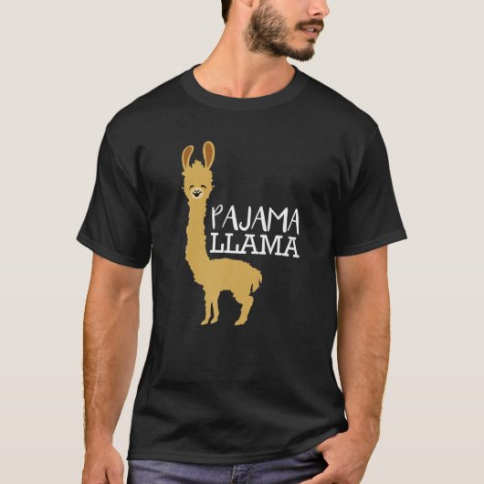 Funny And Cute Pajama Llama Bed Time Pyjama Gift T-Shirt (Vorderseite)