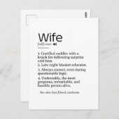 Funny and Heartfelt Ehefrau Definition Postkarte (Vorne/Hinten)