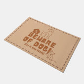 Funny and Humorous Welcome Matts | Hüten Sie sich Fußmatte (Schrägansicht)