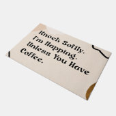 Funny and Humorous Welcome Matts | Weichklopfen Fußmatte (Schrägansicht)