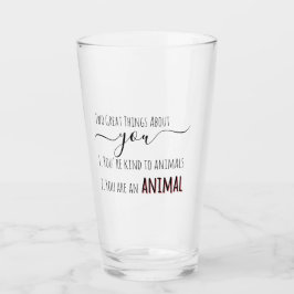 Funny and Naughty Typografy Drink Glass Glas
