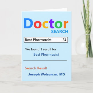 Funny and Niedlich Best Pharmaceutical Search Dankeskarte