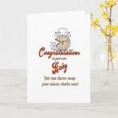 Funny and Sarcastic New Baby Card Karte (Gelbe Blume)