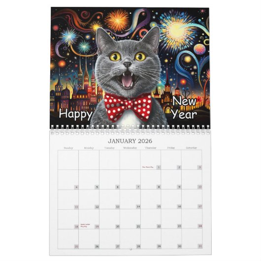 Funny and Whimsical Cat Lover Calendar Kalender (Jan 2026)