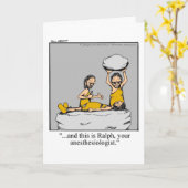 Funny Anesthesiologe bekommen Well Card! Karte (Gelbe Blume)