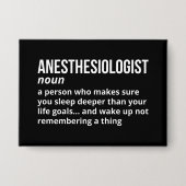 Funny Anesthesiologin Definition Button (Vorderseite)