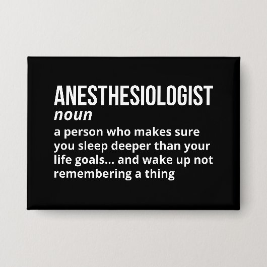 Funny Anesthesiologin Definition Button (Vorderseite)