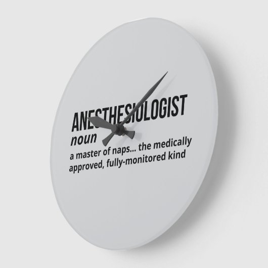 Funny Anesthesiologin Definition Clock-Geschenk Große Wanduhr (Winkel)