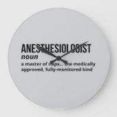 Funny Anesthesiologin Definition Clock-Geschenk Große Wanduhr (Vorderseite)