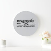 Funny Anesthesiologin Definition Clock-Geschenk Große Wanduhr (Zuhause)