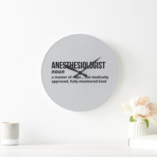 Funny Anesthesiologin Definition Clock-Geschenk Große Wanduhr (Zuhause)