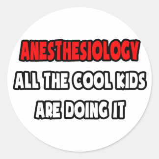 Funny Anesthesiologist Shirts und Geschenke Runder Aufkleber