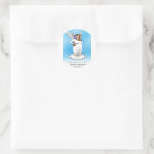 Funny Angel Cartoon Geschenk! Runder Aufkleber (Tasche)
