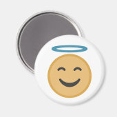 Funny Angel Emoji Cartoon Magnet (Vorderseite/Rückseite)