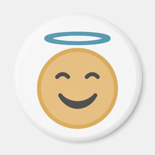 Funny Angel Emoji Cartoon Magnet (Vorne)