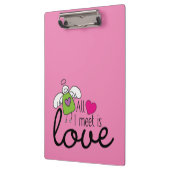 Funny Angel - Ich treffe mich nur mit Liebe 1 Klemmbrett (Links)