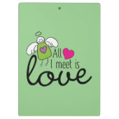 Funny Angel - Ich treffe mich nur mit Liebe 1 Klemmbrett (Rückseite)