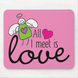 Funny Angel - Ich treffe mich nur mit Liebe 1 Mousepad
