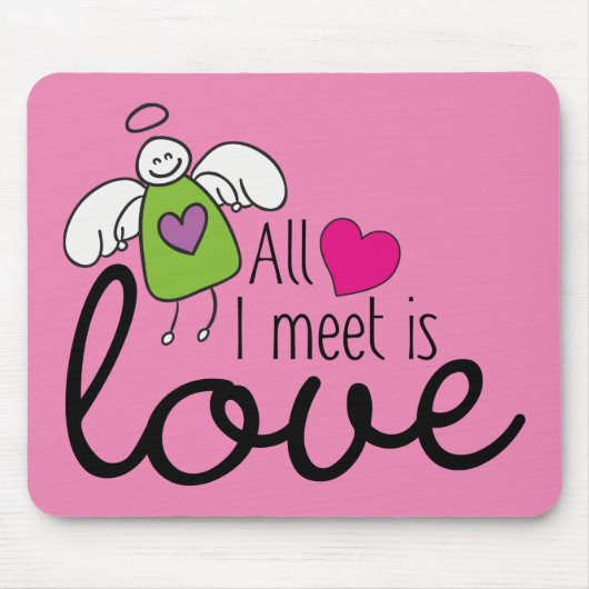 Funny Angel - Ich treffe mich nur mit Liebe 1 Mousepad (Vorne)
