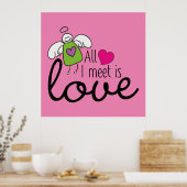 Funny Angel - Ich treffe mich nur mit Liebe 1 Poster (Küche)