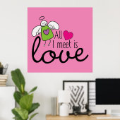 Funny Angel - Ich treffe mich nur mit Liebe 1 Poster (Heimbüro)
