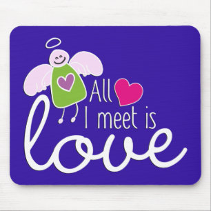 Funny Angel - Ich treffe mich nur mit Liebe 2 Mousepad