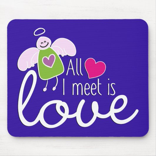 Funny Angel - Ich treffe mich nur mit Liebe 2 Mousepad (Vorne)