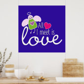 Funny Angel - Ich treffe mich nur mit Liebe 2 Poster (Küche)