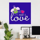 Funny Angel - Ich treffe mich nur mit Liebe 2 Poster (Heimbüro)