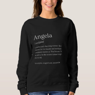 Funny Angela Name Bedeutung: Angela Personalisiert Sweatshirt