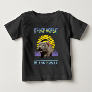 Funny Angesagt hop Wombat im Haus Baby T-shirt