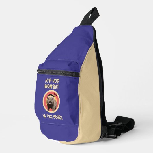 Funny Angesagt hop Wombat im Haus Crossbody Bag (Rechte Ecke)