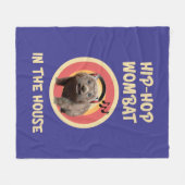 Funny Angesagt hop Wombat im Haus Fleecedecke (Vorderseite (Horizontal))