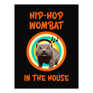Funny Angesagt hop Wombat im Haus Fotodruck