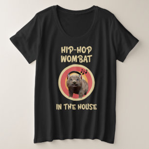 Funny Angesagt hop Wombat im Haus Große Größe T-Shirt