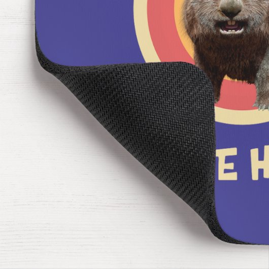 Funny Angesagt hop Wombat im Haus Mousepad (Ecke)
