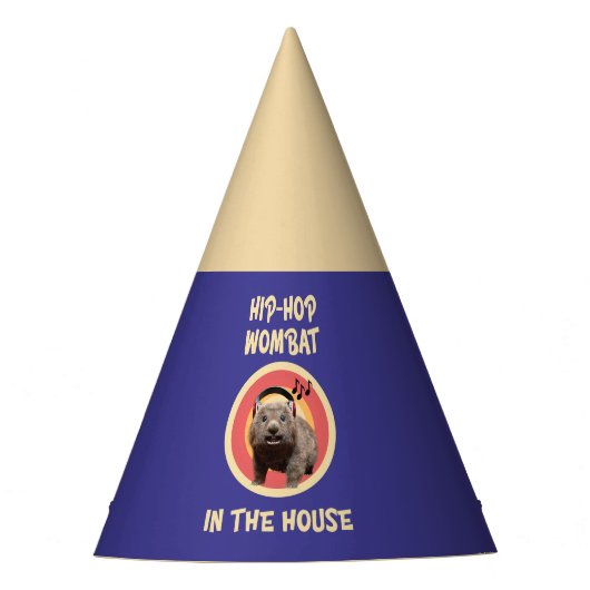 Funny Angesagt hop Wombat im Haus Partyhütchen (Vorderseite)