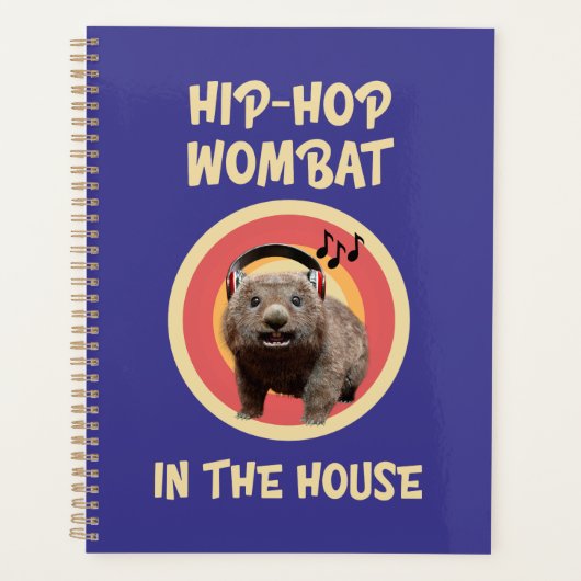 Funny Angesagt hop Wombat im Haus Planer (Vorderseite)