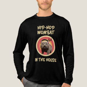 Funny Angesagt hop Wombat im Haus Tri-Blend Shirt