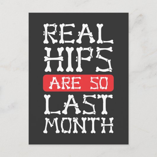 Funny Angesagt Replacement Knochen Operation Erhol Postkarte (Vorderseite)