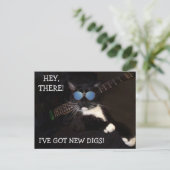 Funny Angesagt und Cool Cat Moving Postcard Postkarte (Stehend Vorderseite)