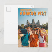 Funny Angkor Wat Cambodia Postkarte (Vorne/Hinten)
