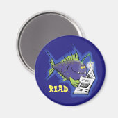 Funny angler Cartoon Magnet (Vorderseite/Rückseite)